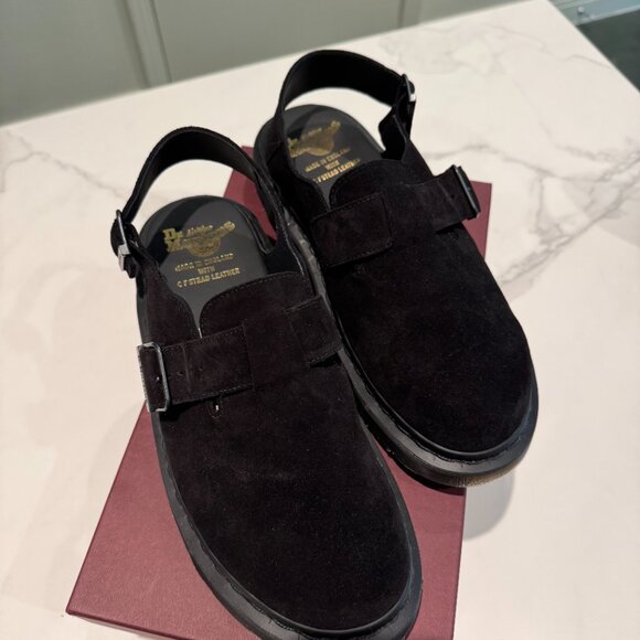 Dr. Martens Jorge Made in England Suede Slingback Mules - Unisex